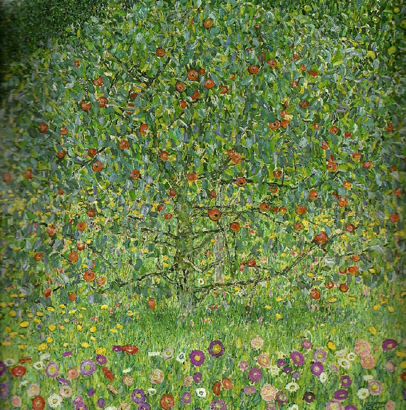 Gustav Klimt appletrad i oil painting picture